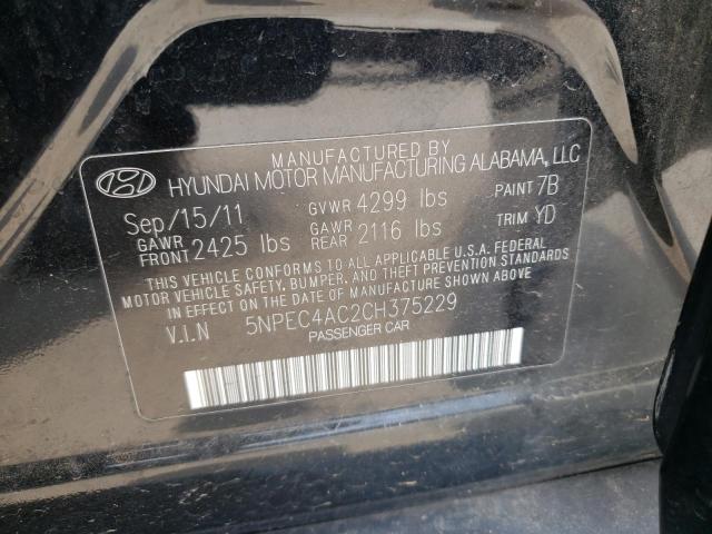 Photo 10 from auction – 2012 HYUNDAI SONATA SE with VIN 5NPEC4AC2CH375229
