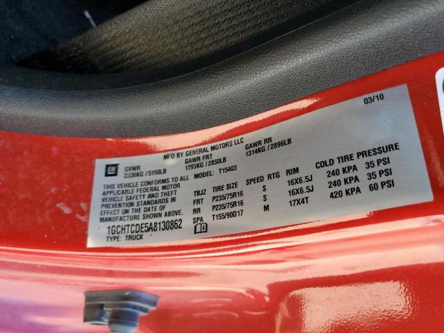 Photo 10 from auction – 2010 CHEVROLET COLORADO L with VIN 1GCHTCDE5A8130862