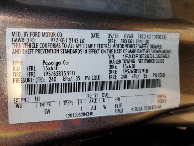 Photo 10 from auction – 2013 FORD FOCUS S with VIN 1FADP3E26DL355953