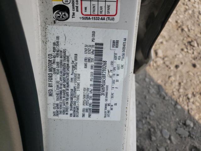 Photo 10 from auction – 2011 FORD FUSION SEL with VIN 3FAHP0JA5BR280268