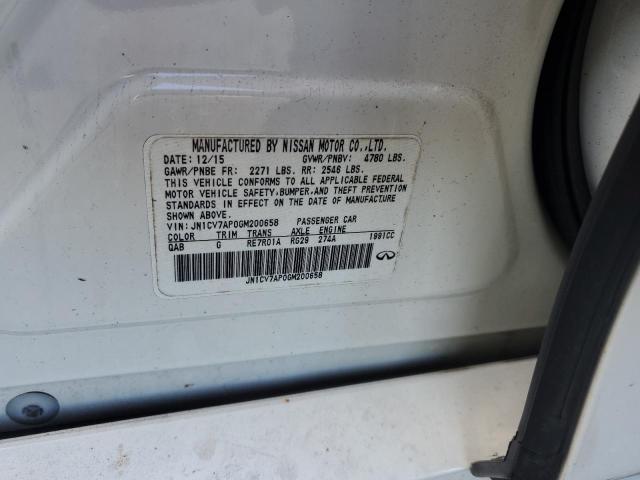 Photo 10 from auction – 2016 INFINITI Q50 BASE with VIN JN1CV7AP0GM200658