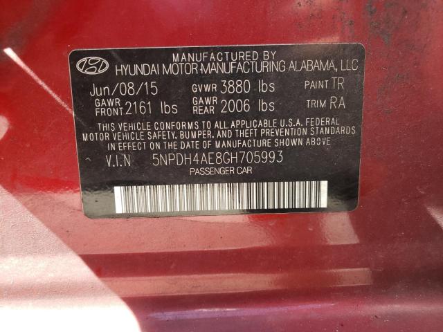 Photo 10 from auction – 2016 HYUNDAI ELANTRA SE with VIN 5NPDH4AE8GH705993