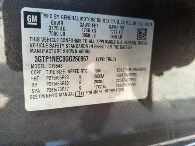 Photo 10 from auction – 2016 GMC SIERRA C15 with VIN 3GTP1NEC0GG260867