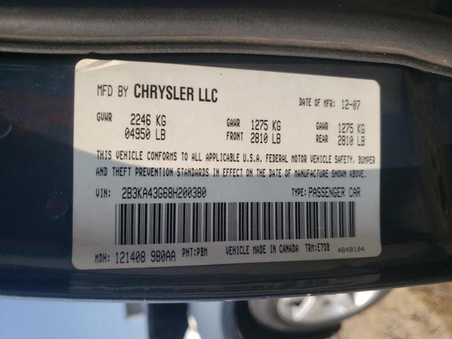 Photo 10 from auction – 2008 DODGE CHARGER with VIN 2B3KA43G68H200380