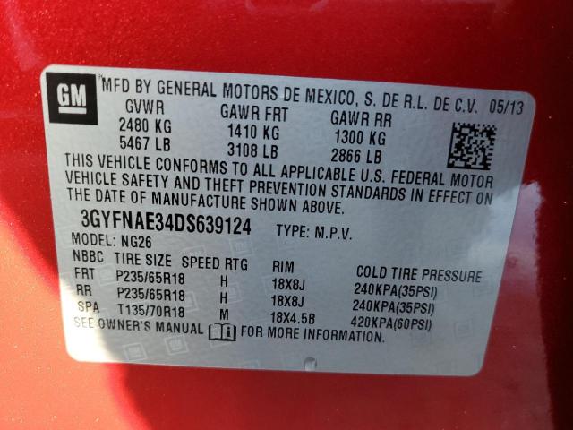 Photo 10 from auction – 2013 CADILLAC SRX with VIN 3GYFNAE34DS639124