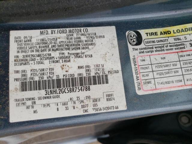 Photo 10 from auction – 2011 LINCOLN MKZ with VIN 3LNHL2GC5BR754788