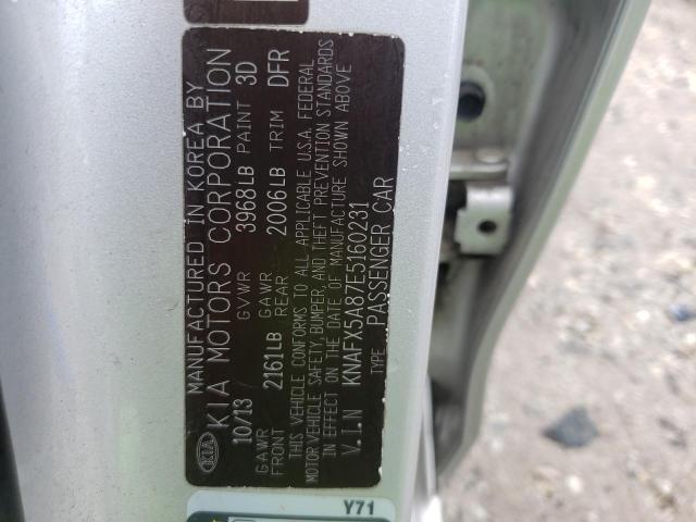 Photo 10 from auction – 2014 KIA FORTE EX with VIN KNAFX5A87E5160231