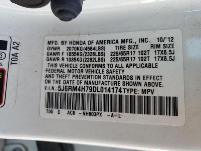 Photo 10 from auction – 2013 HONDA CR-V EXL with VIN 5J6RM4H79DL014174
