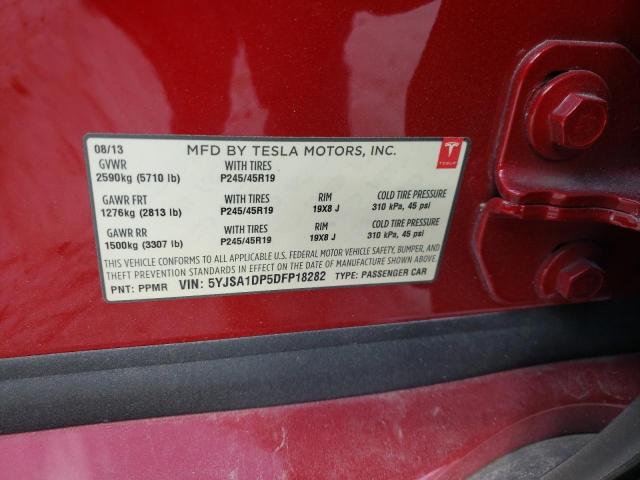 Photo 10 from auction – 2013 TESLA MODEL S with VIN 5YJSA1DP5DFP18282