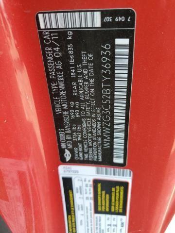 Photo 10 from auction – 2011 MINI COOPER S C with VIN WMWZG3C52BTY36936