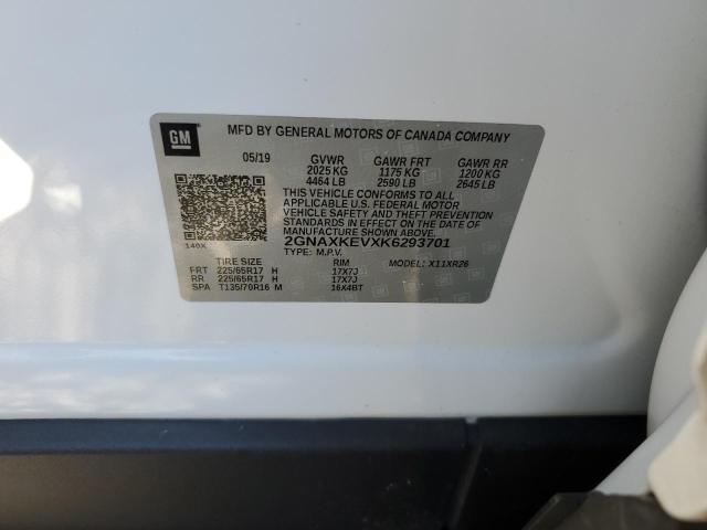 Photo 10 from auction – 2019 CHEVROLET EQUINOX LT with VIN 2GNAXKEVXK6293701