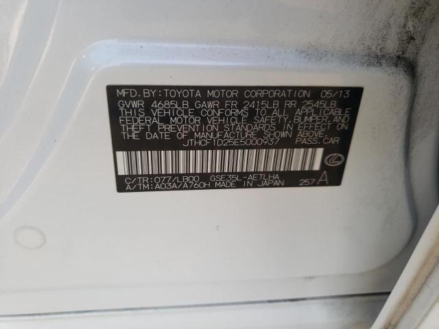 Photo 10 from auction – 2014 LEXUS IS 250 with VIN JTHCF1D25E5000937