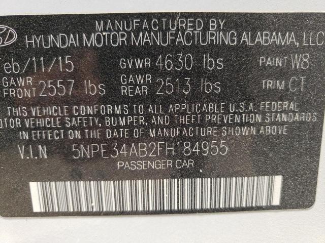 Photo 10 from auction – 2015 HYUNDAI SONATA SPO with VIN 5NPE34AB2FH184955