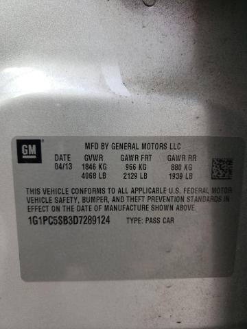Photo 10 from auction – 2013 CHEVROLET CRUZE LT with VIN 1G1PC5SB3D7289124