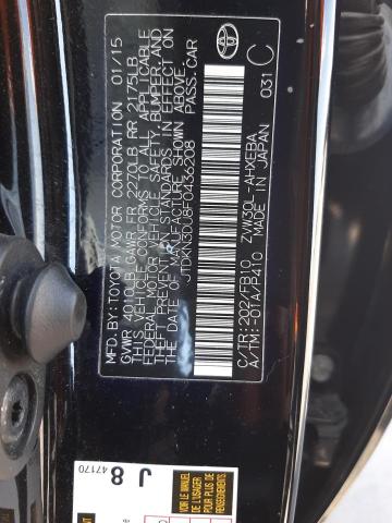 Photo 10 from auction – 2015 TOYOTA PRIUS with VIN JTDKN3DU8F0436208