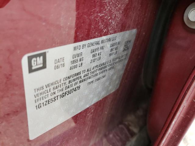 Photo 10 from auction – 2016 CHEVROLET MALIBU LT with VIN 1G1ZE5ST1GF307478