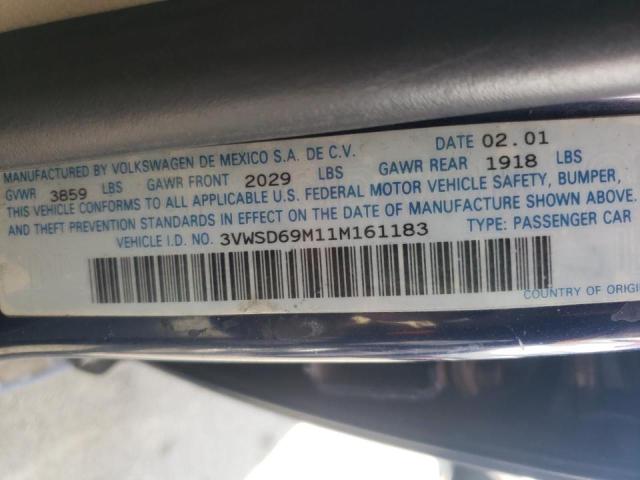 Photo 10 from auction – 2001 VOLKSWAGEN JETTA GLS with VIN 3VWSD69M11M161183