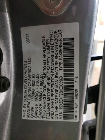 Photo 10 from auction – 2022 HONDA INSIGHT TO with VIN 19XZE4F95NE005960