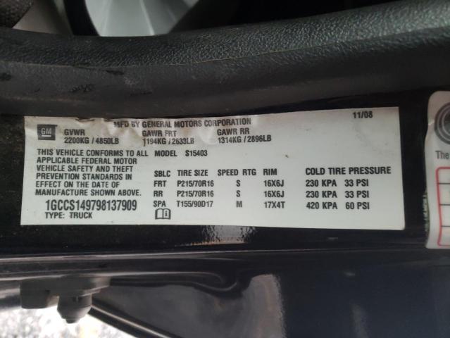 Photo 10 from auction – 2009 CHEVROLET COLORADO with VIN 1GCCS149798137909