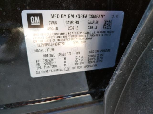 Photo 10 from auction – 2022 CHEVROLET TRAILBLAZE with VIN KL79MPSL6NB082725