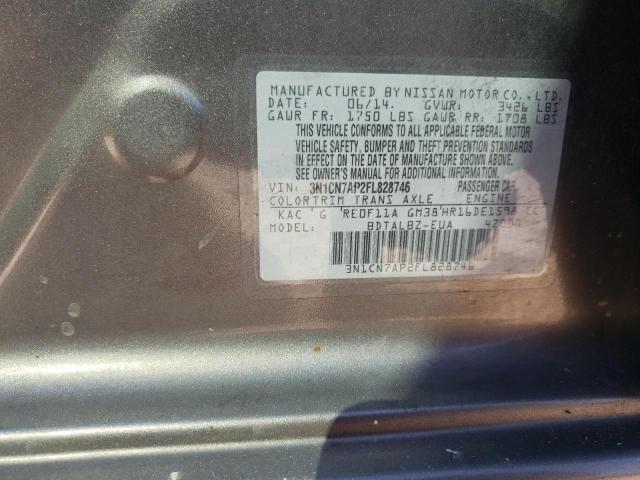 Photo 10 from auction – 2015 NISSAN VERSA S with VIN 3N1CN7AP2FL828746