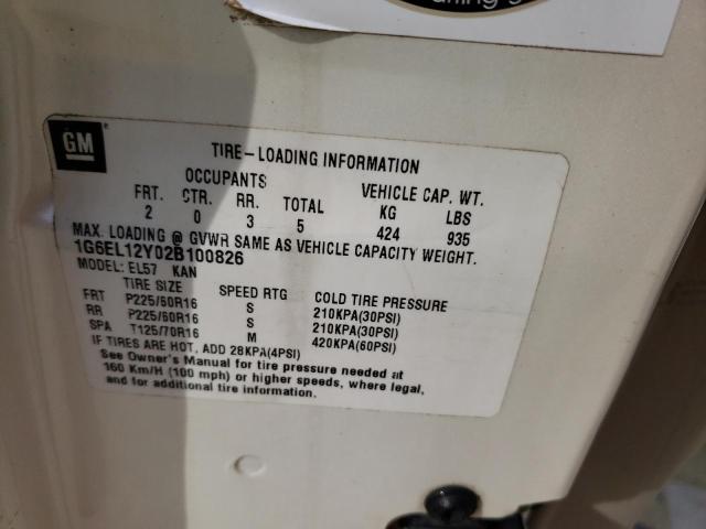 Photo 10 from auction – 2002 CADILLAC ELDORADO E with VIN 1G6EL12Y02B100826