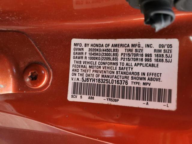 Photo 10 from auction – 2005 HONDA ELEMENT LX with VIN 5J6YH18325L016376