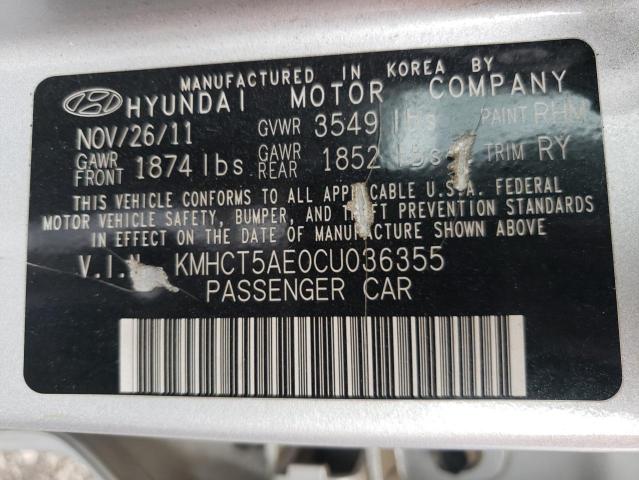 Photo 10 from auction – 2012 HYUNDAI ACCENT GLS with VIN KMHCT5AE0CU036355