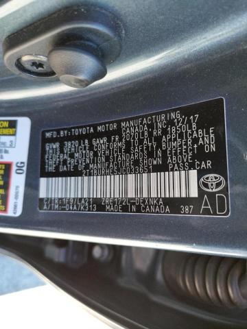 Photo 10 from auction – 2018 TOYOTA COROLLA L with VIN 2T1BURHE5JC033651