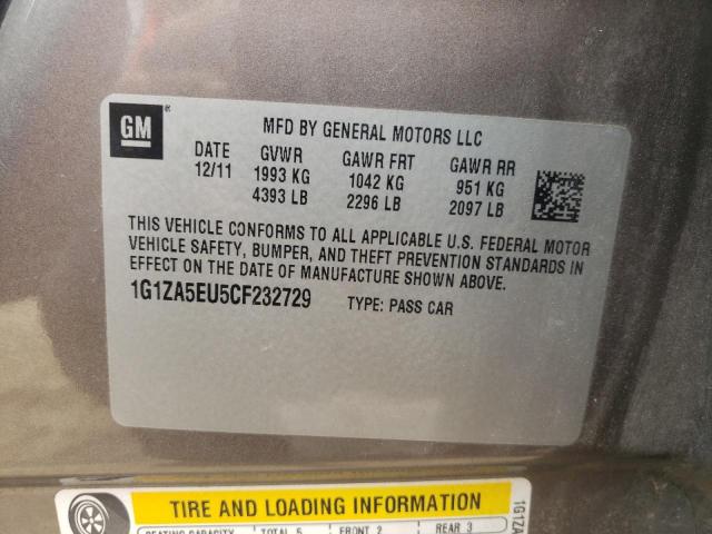Photo 10 from auction – 2012 CHEVROLET MALIBU LS with VIN 1G1ZA5EU5CF232729