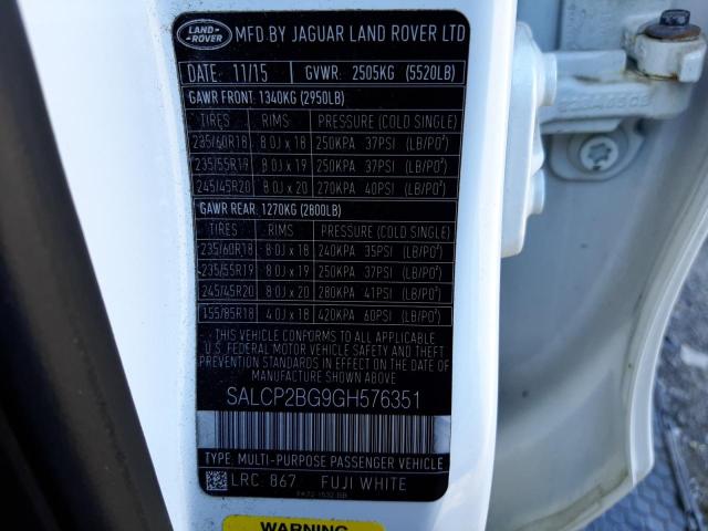 Photo 10 from auction – 2016 LAND ROVER DISCOVERY with VIN SALCP2BG9GH576351
