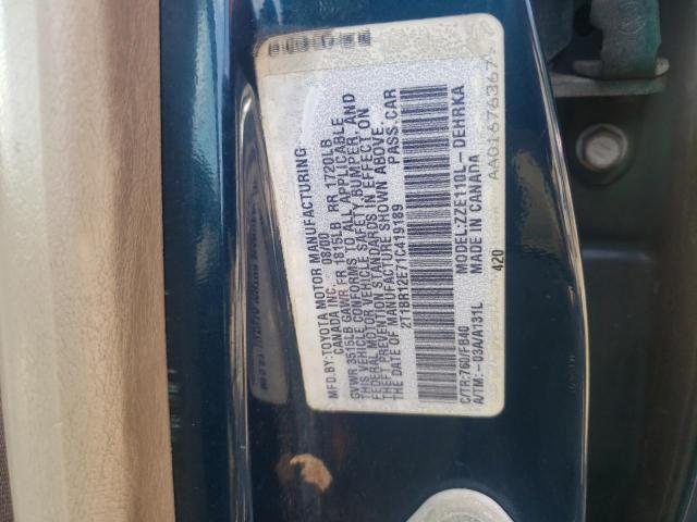 Photo 10 from auction – 2001 TOYOTA COROLLA CE with VIN 2T1BR12E71C419189