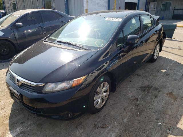 Photo 2 from auction – 2012 HONDA CIVIC LX with VIN 19XFB2F54CE099159