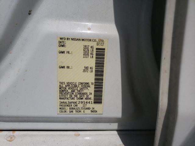 Photo 10 from auction – 2017 NISSAN ALTIMA 2.5 with VIN 1N4AL3APXHC295441