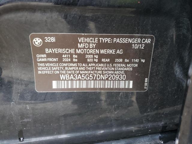 Photo 10 from auction – 2013 BMW 328 I with VIN WBA3A5G57DNP20930