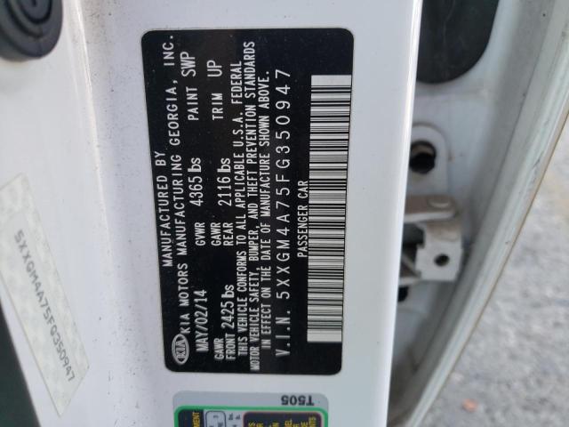 Photo 10 from auction – 2015 KIA OPTIMA LX with VIN 5XXGM4A75FG350947