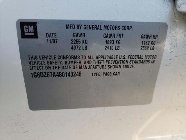 Zdjęcie 10 z aukcji – 2008 CADILLAC STS z VIN 1G6DZ67A480143248