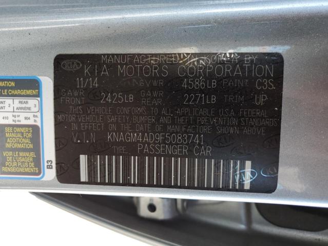Photo 10 from auction – 2015 KIA OPTIMA HYB with VIN KNAGM4AD9F5083741