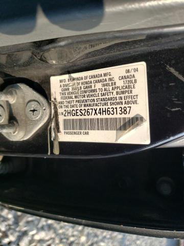 Photo 10 from auction – 2004 HONDA CIVIC EX with VIN 2HGES267X4H631387