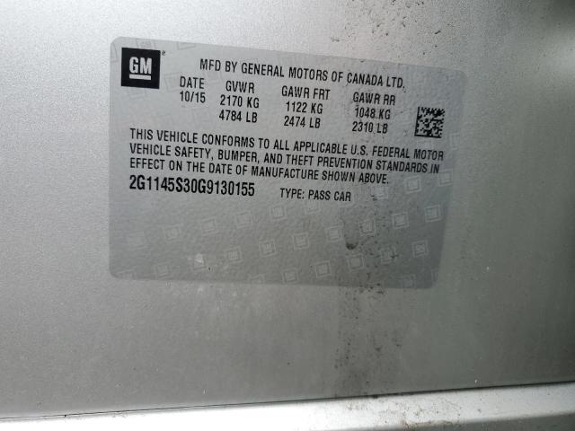 Photo 10 from auction – 2016 CHEVROLET IMPALA LTZ with VIN 2G1145S30G9130155