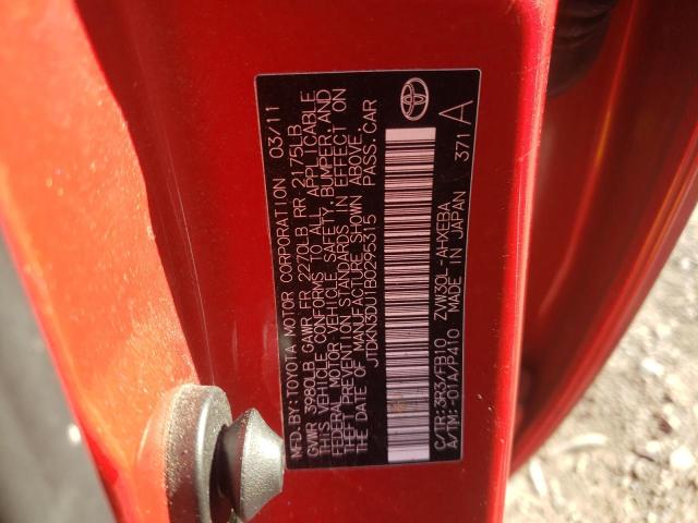 Photo 10 from auction – 2011 TOYOTA PRIUS with VIN JTDKN3DU1B0295315