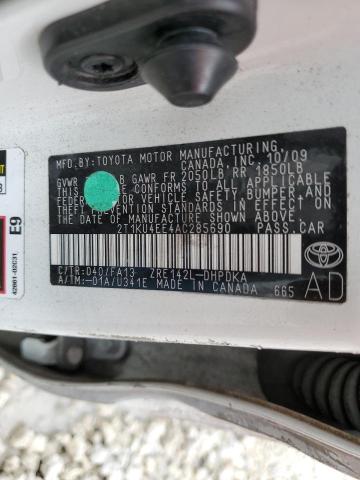 Photo 10 from auction – 2010 TOYOTA COROLLA MA with VIN 2T1KU4EE4AC285690