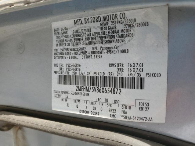 Photo 10 from auction – 2006 MERCURY GRAND MARQ with VIN 2MEHM75V86X654872
