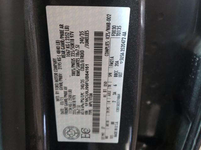 Photo 10 from auction – 2015 FORD ESCAPE TIT with VIN 1FMCU9J99FUB84161