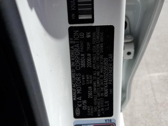 Photo 10 from auction – 2016 KIA FORTE LX with VIN KNAFK4A61G5585809