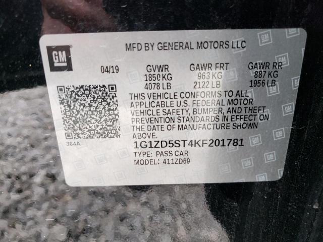 Photo 10 from auction – 2019 CHEVROLET MALIBU LT with VIN 1G1ZD5ST4KF201781