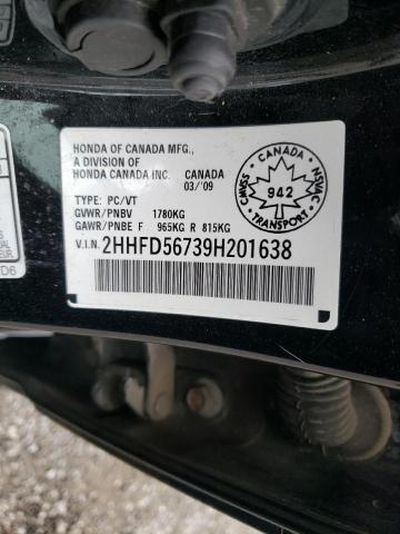 Photo 10 from auction – 2009 ACURA CSX TECHNO with VIN 2HHFD56739H201638