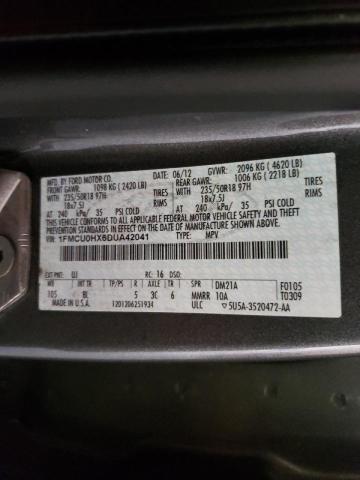 Photo 10 from auction – 2013 FORD ESCAPE SEL with VIN 1FMCU0HX6DUA42041
