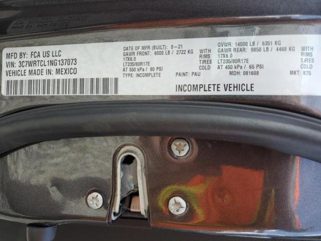 Photo 10 from auction – 2022 RAM 3500 with VIN 3C7WRTCL1NG137073