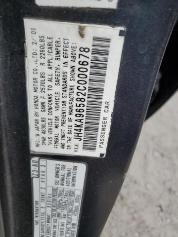 Photo 10 from auction – 2002 ACURA 3.5RL with VIN JH4KA96582C000678